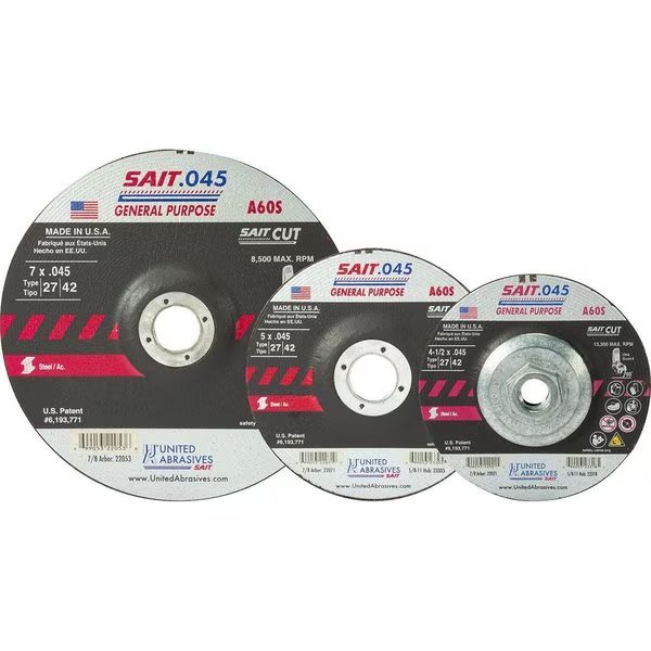 United Abrasives - Sait Depressed Center Wheel T1 4-1/2